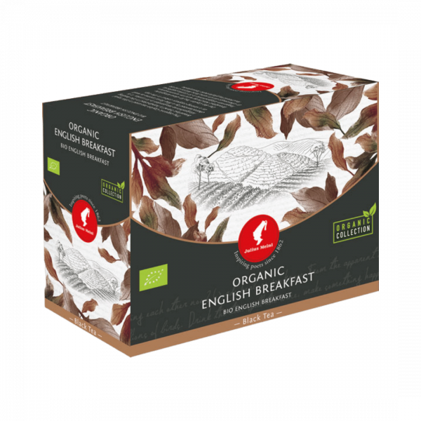Julius Meinl Tee BIO English Breakfast Big Bag (1 Beutel für ca. 1 lt. Wasser), Schwarztee, 20 Teebeutel im Kuvert pro Packung